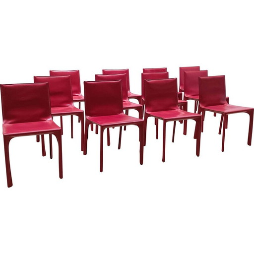 Chaise vintage en bois et cuir