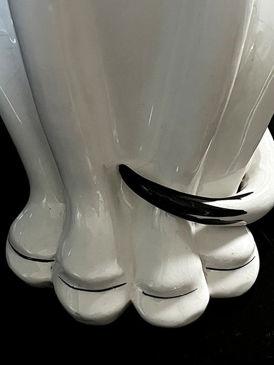 Image 1 of Magnifique Chien En Porcelaine Émaillée