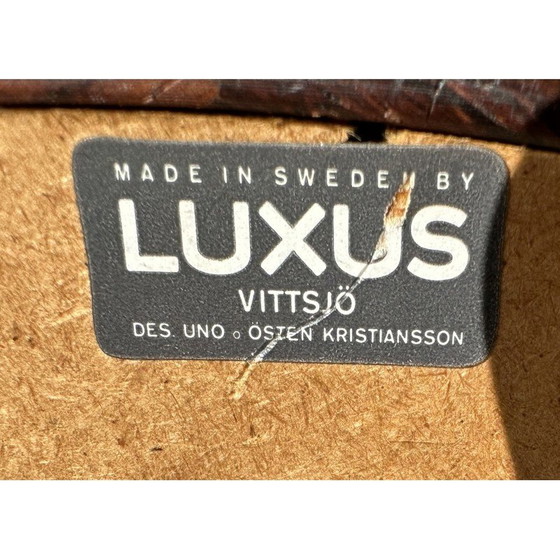 Image 1 of Miroir mural circulaire vintage Luxus Santos en bois de rose par Uno et Osten Kristiansson