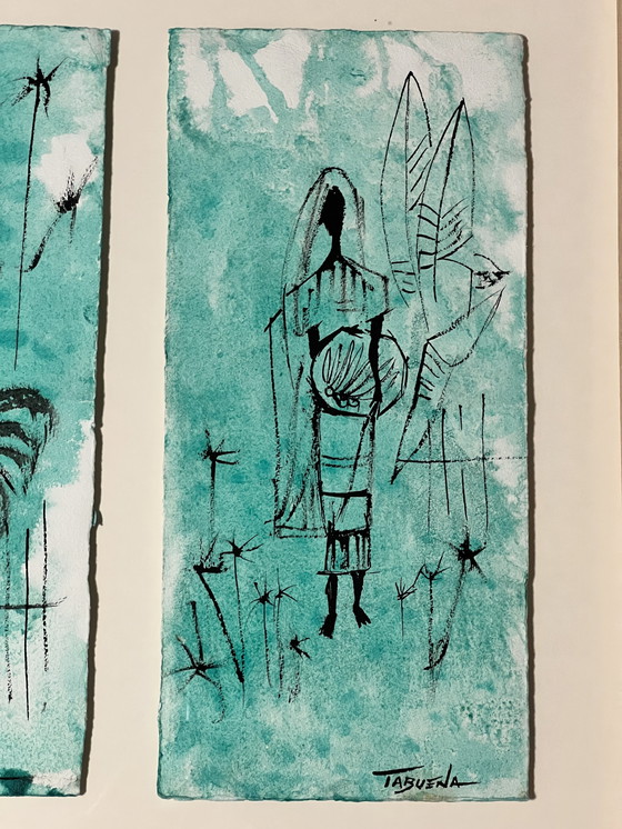 Image 1 of Romeo Tabuena. Figures, aquarelle et encre sur papier, Philippines, Mexique