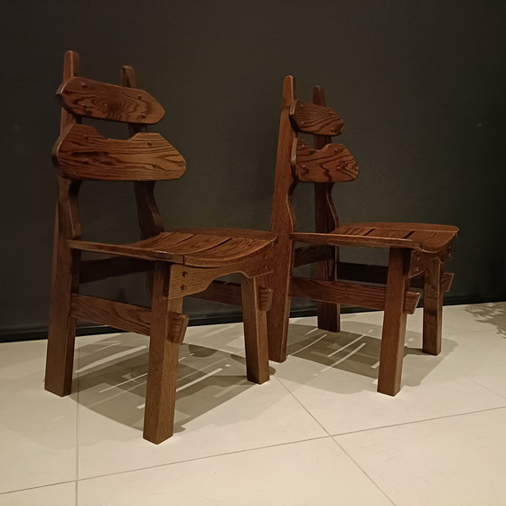 Image 1 of 2 Chaises brutales des années soixante-dix