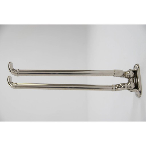 Porte-manteau vintage art déco en nickel, 1920