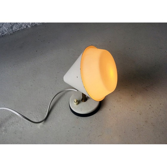Image 1 of Lampe de table vintage en métal et laiton, Italie 1950