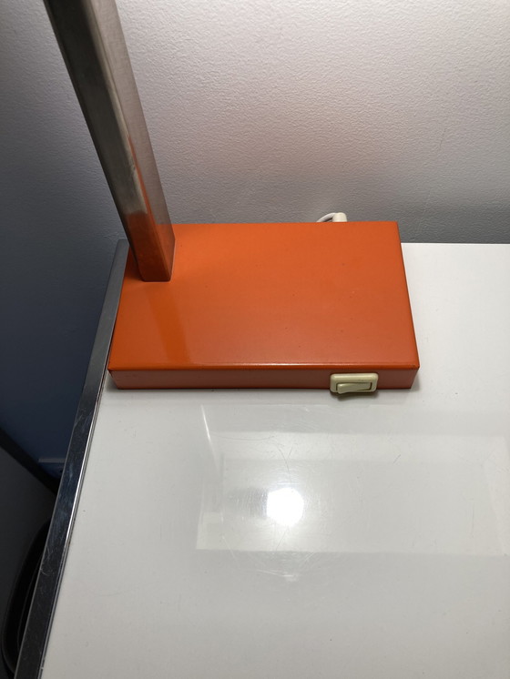 Image 1 of Lampe De Bureau En Métal, Orange Années 70