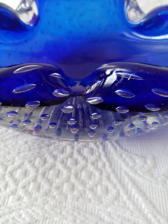 Image 1 of Cendrier/Bols Déco En Verre Bullicante Murano 1970S