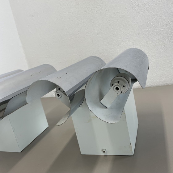 Image 1 of Lot de 2 appliques modernistes Xxl 30Cm Atomic Space Age Chromed, Allemagne 1970S