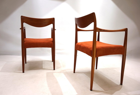 Image 1 of Ensemble de 2 chaises Gustav Bahus Bambi en teck par Rolf Rastad & Adolf Relling, 1960