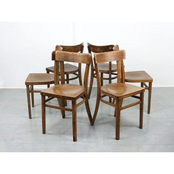 Image 1 of Paire de chaises de salle à manger Thonet régulières d'époque
