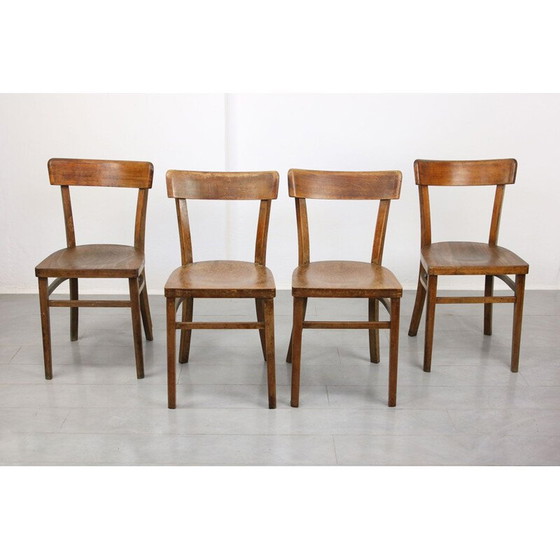 Image 1 of Paire de chaises de salle à manger Thonet régulières d'époque