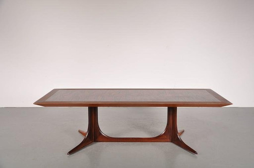 Table basse danoise en bois de rose des années 1960