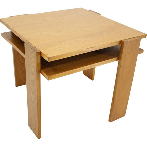 Table basse vintage en érable, Tchécoslovaquie 1970