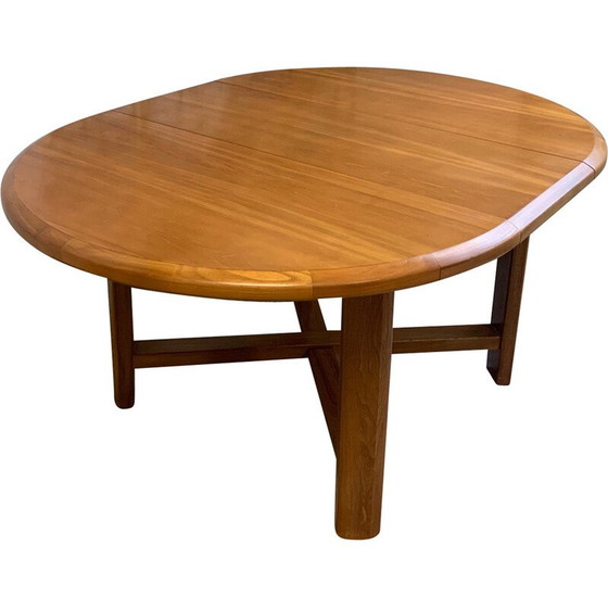 Image 1 of Table de salle à manger extensible en orme pour Maison Regain, 1970