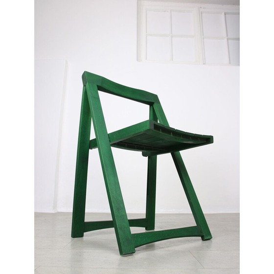 Image 1 of Chaise pliante verte vintage d'Aldo Jacober