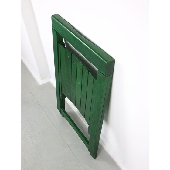 Image 1 of Chaise pliante verte vintage d'Aldo Jacober