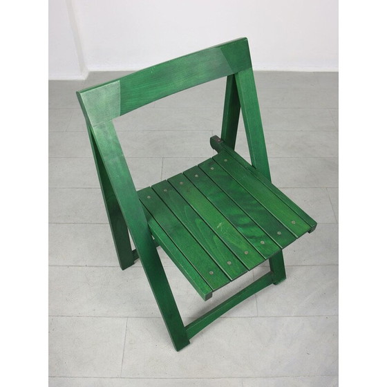 Image 1 of Chaise pliante verte vintage d'Aldo Jacober