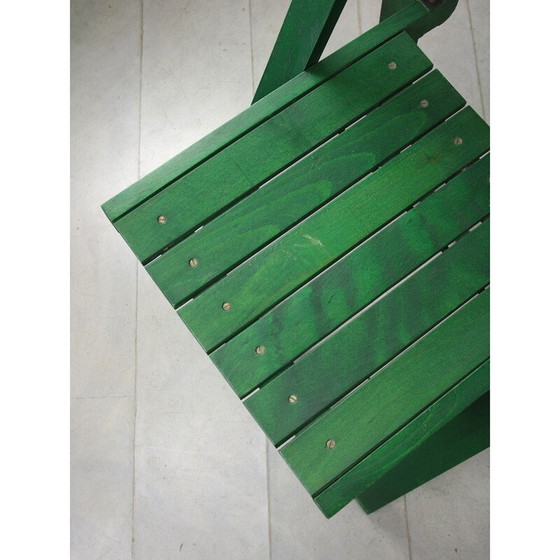 Image 1 of Chaise pliante verte vintage d'Aldo Jacober
