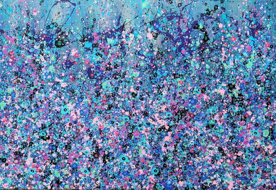 Image 1 of Peinture abstraite "Fleurs de lune" par Valentina Pufe