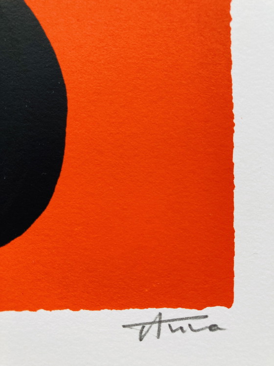 Image 1 of Anna - Sérigraphie Vache - Orange