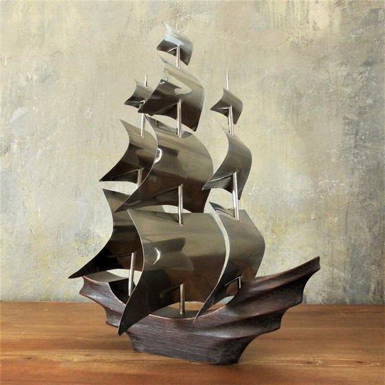 Image 1 of Sculpture de bateau art déco pour décoration, 1930