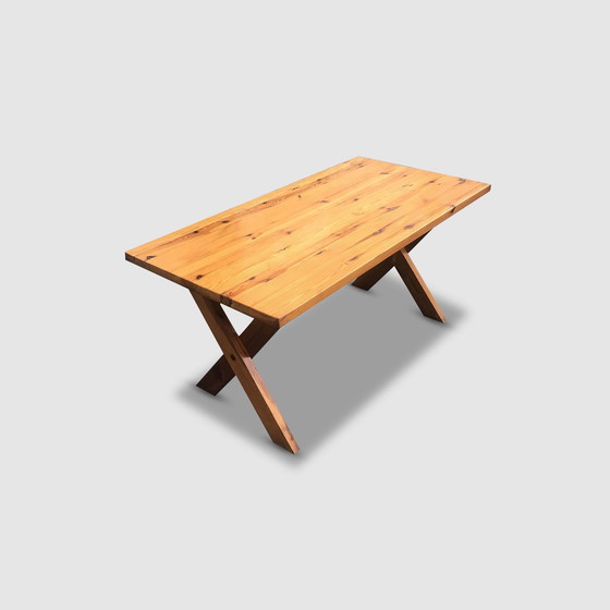 Image 1 of Table de salle à manger moderniste en X par Ate Van Apeldoorn pour Houtwerk Hattem 1970S