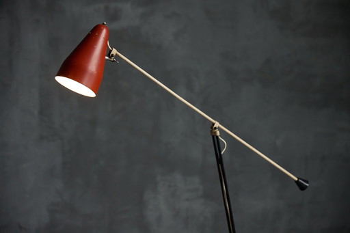 Lampadaire Grashopper vintage "6320" par Wim Rietveld pour Gispen, années 1950