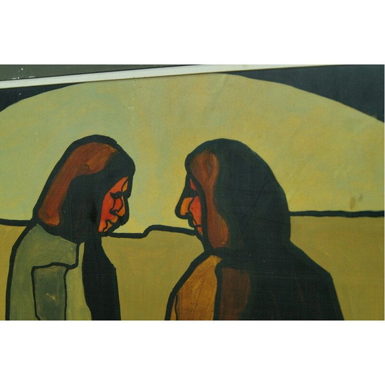 Image 1 of Peinture gouache moderniste scandinave de Waldemar Marberg, 1953