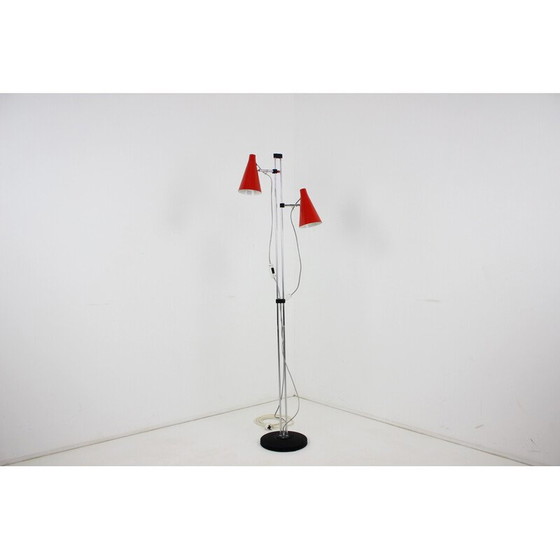Image 1 of Lampadaire rouge vintage par Lidokov, Tchécoslovaquie, années 1960