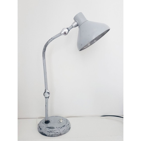 Image 1 of Lampe d'atelier vintage JUMO GS1 en gris ou lampe de bureau industrielle 1950
