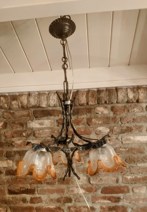 Lampe brutaliste de Murano – Suspensions, Murano Glass, Iron (photo 6 of 14)