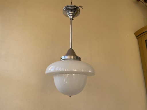 Lampe Pendentif Modèle Champignon Art Déco 1930s French