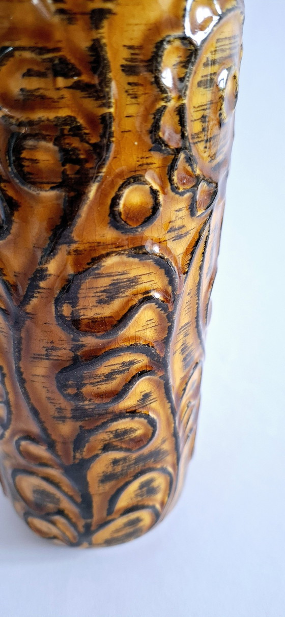 Image 1 of Vintage Vase en céramique W- Germany , Jaune