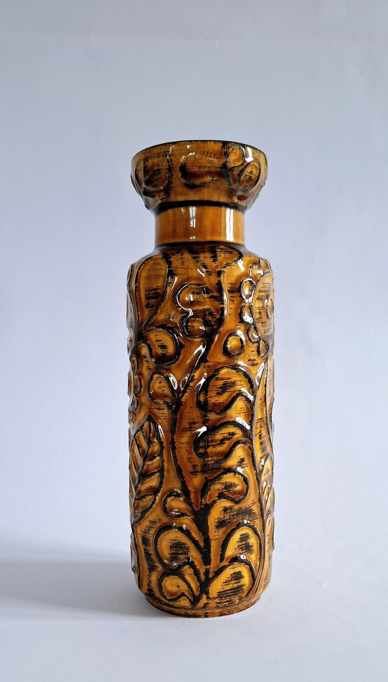 Image 1 of Vintage Vase en céramique W- Germany , Jaune