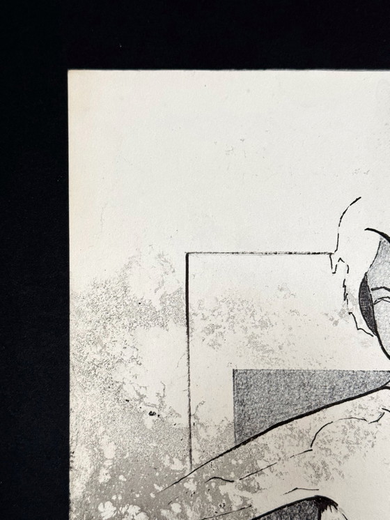 Image 1 of Eugene Eechaut (1928-2019) - Composition à l'encre avec une femme. 1977