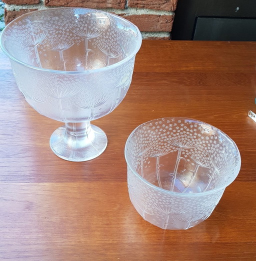 2X bols en verre par Nanny Still pour Rosenthal