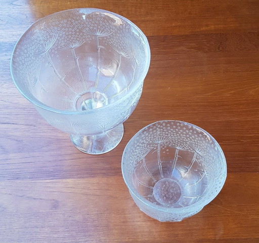 2X bols en verre par Nanny Still pour Rosenthal