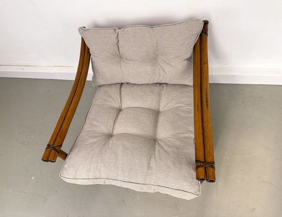 Image 1 of Fauteuil lounge vintage en bambou