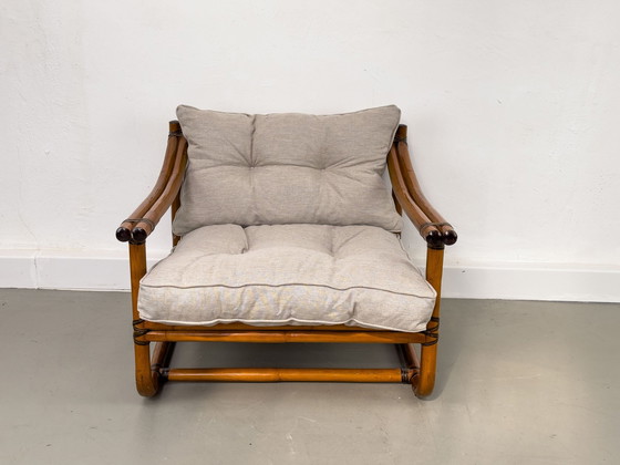 Image 1 of Fauteuil lounge vintage en bambou