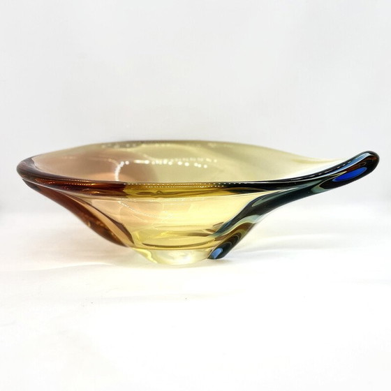 Image 1 of Plat en verre organique vintage par H. Machovska pour Mstišov, Tchécoslovaquie 1960
