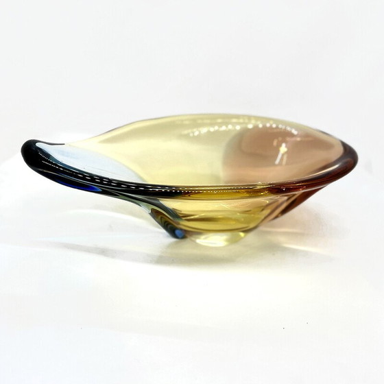 Image 1 of Plat en verre organique vintage par H. Machovska pour Mstišov, Tchécoslovaquie 1960