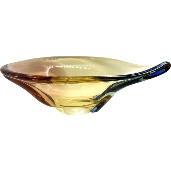 Image 1 of Plat en verre organique vintage par H. Machovska pour Mstišov, Tchécoslovaquie 1960