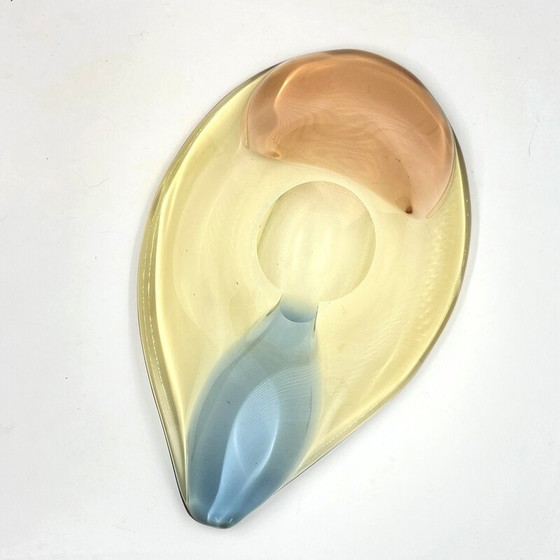 Image 1 of Plat en verre organique vintage par H. Machovska pour Mstišov, Tchécoslovaquie 1960