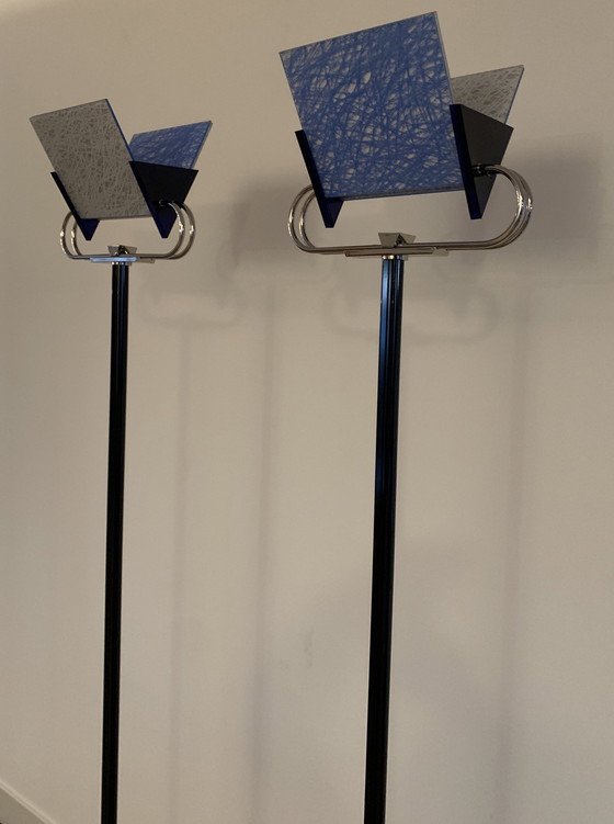 Image 1 of Paire de lampadaires Triana conçus par P.King & S.Miranda pour Arteluce Italie 1980's