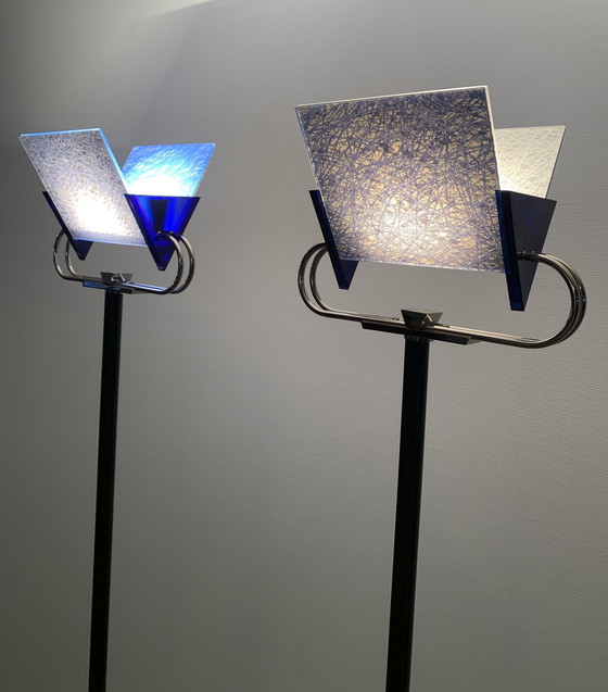 Image 1 of Paire de lampadaires Triana conçus par P.King & S.Miranda pour Arteluce Italie 1980's