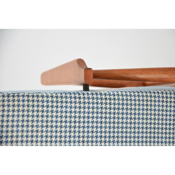 Image 1 of Fauteuil vintage Fox pied-de-poule bleu