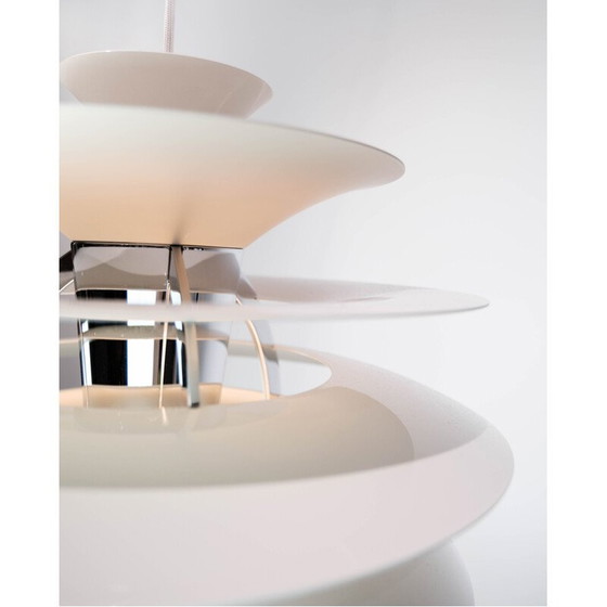 Image 1 of Suspension Vintage PH Snowball avec abat-jour laqué blanc par Poul Henningsen pour Louis Poulsen