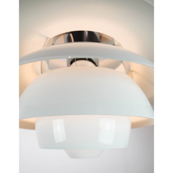 Image 1 of Suspension Vintage PH Snowball avec abat-jour laqué blanc par Poul Henningsen pour Louis Poulsen
