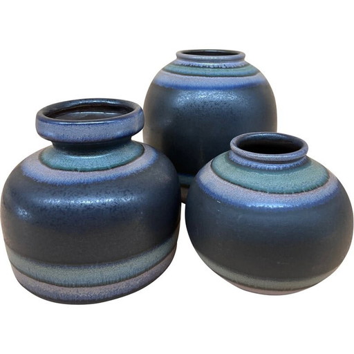 Ensemble de 3 vases en céramique vintage