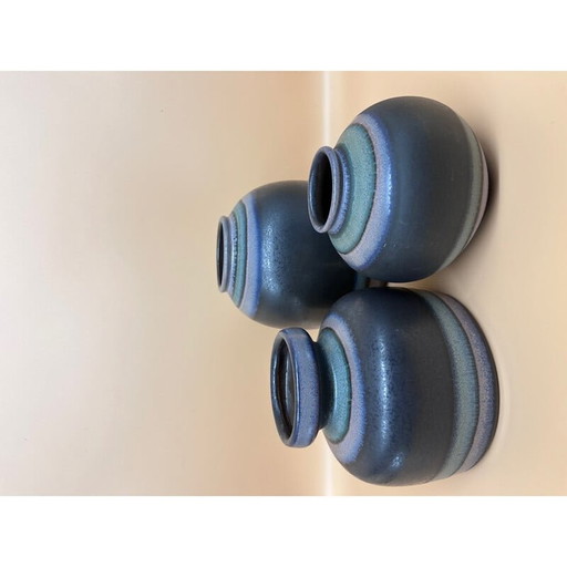 Ensemble de 3 vases en céramique vintage