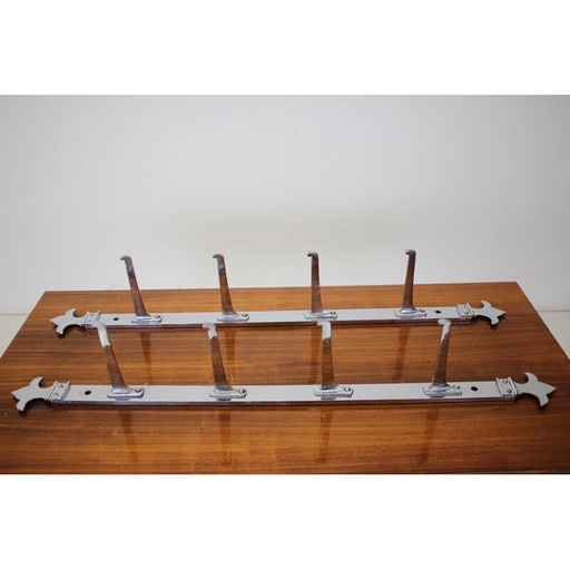 Porte-viande vintage chromé, Tchécoslovaquie 1930