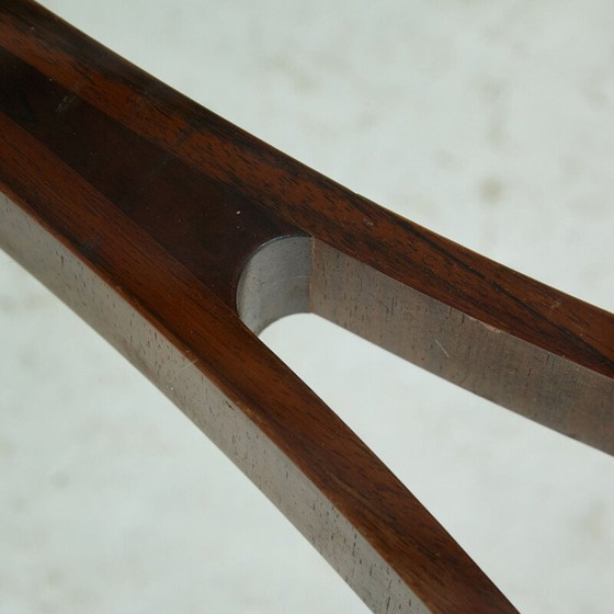 Image 1 of Table basse vintage en bois de rose et verre par Sven Ellekaer pour Christian Linneberg Mobelfabrik